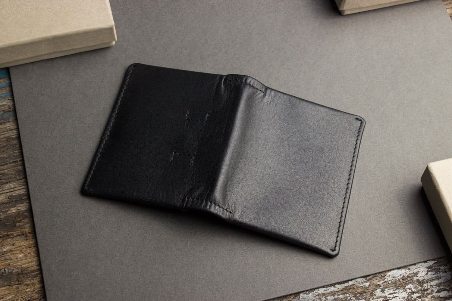 Slim Leather Bifold for Men - Zhoras333 US