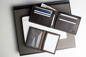 Cowhide Bifold Wallet with ID Window - Zhoras333 US