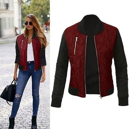 SatinQuilt Chic Bomber Jacket - Zhoras333 US