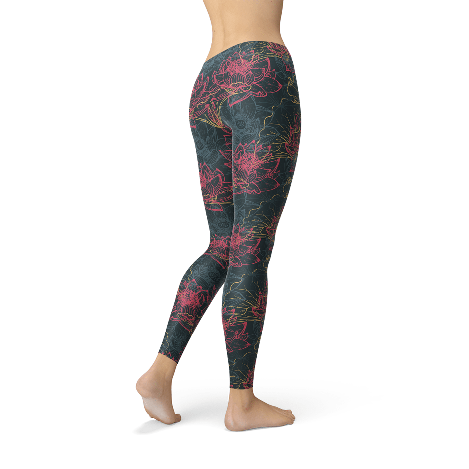 Midnight Bloom Lotus Flow Leggings - Zhoras333 US