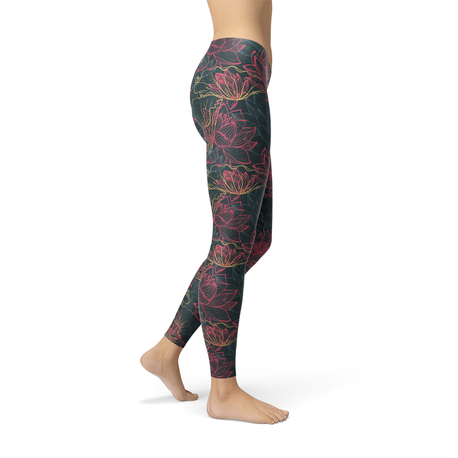 Midnight Bloom Lotus Flow Leggings - Zhoras333 US