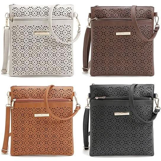 Floral Lace Cutout Square Crossbody - Zhoras333 US