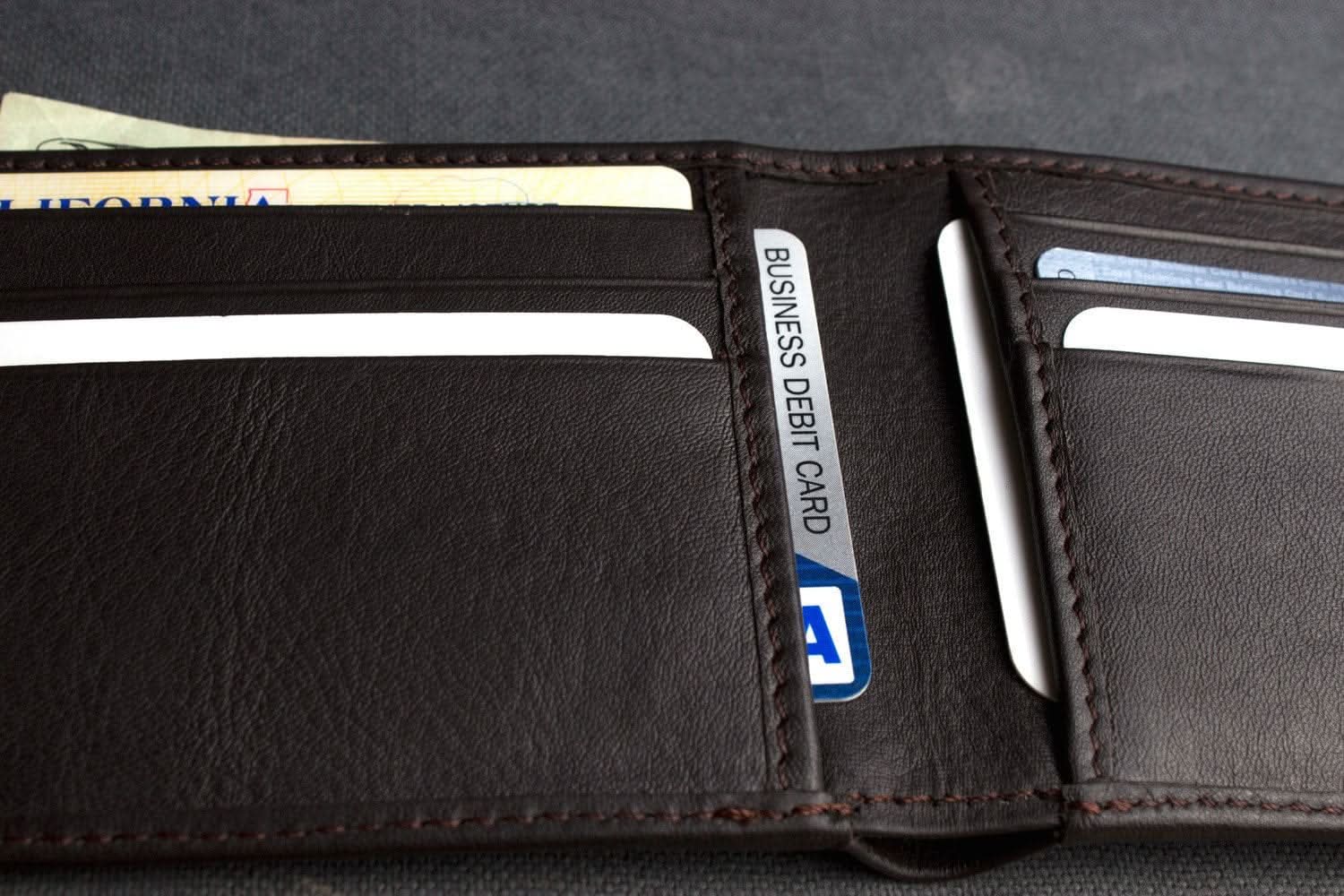 Cowhide Bifold Wallet for Men - Zhoras333 US