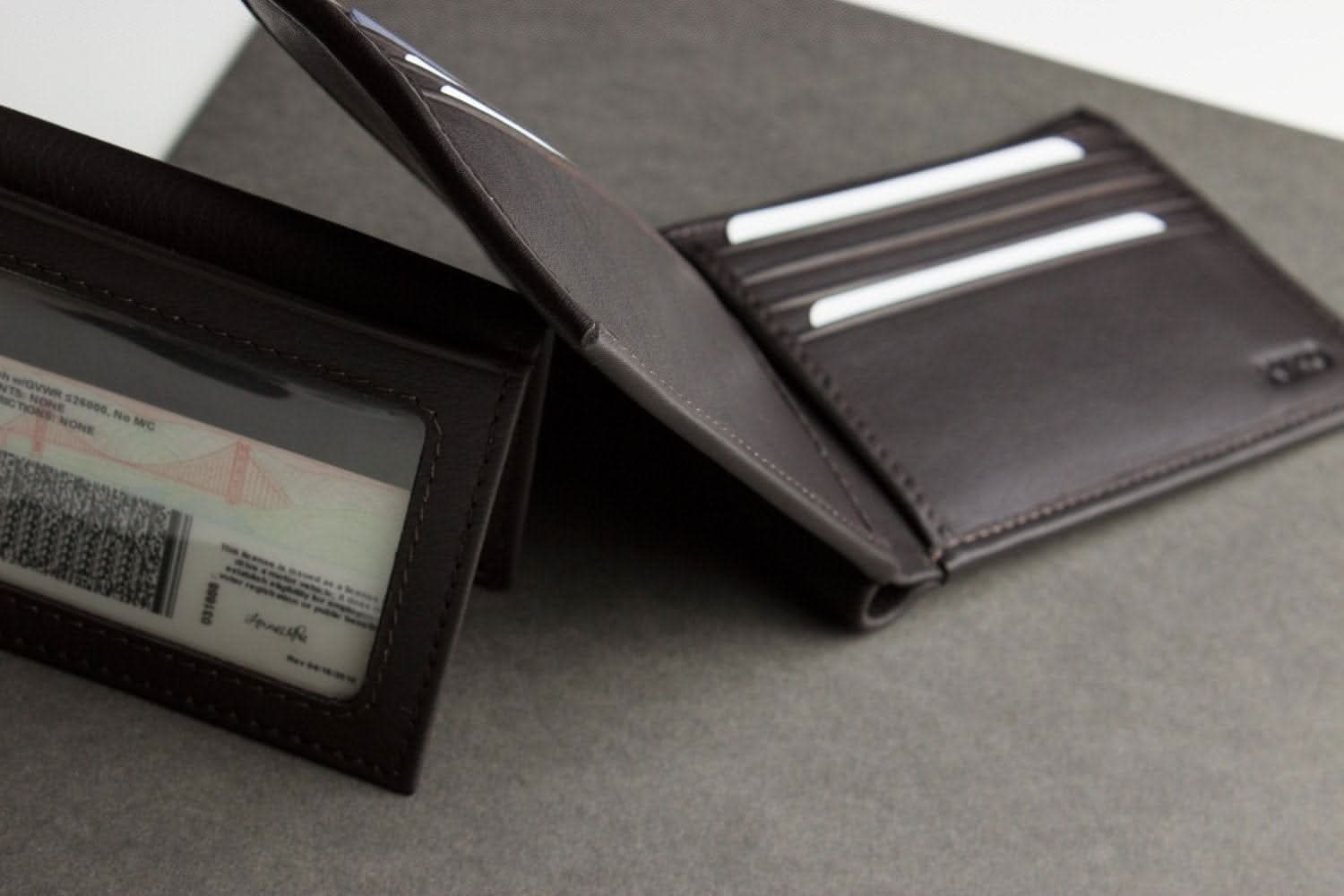 Cowhide Bifold Wallet with ID Window - Zhoras333 US