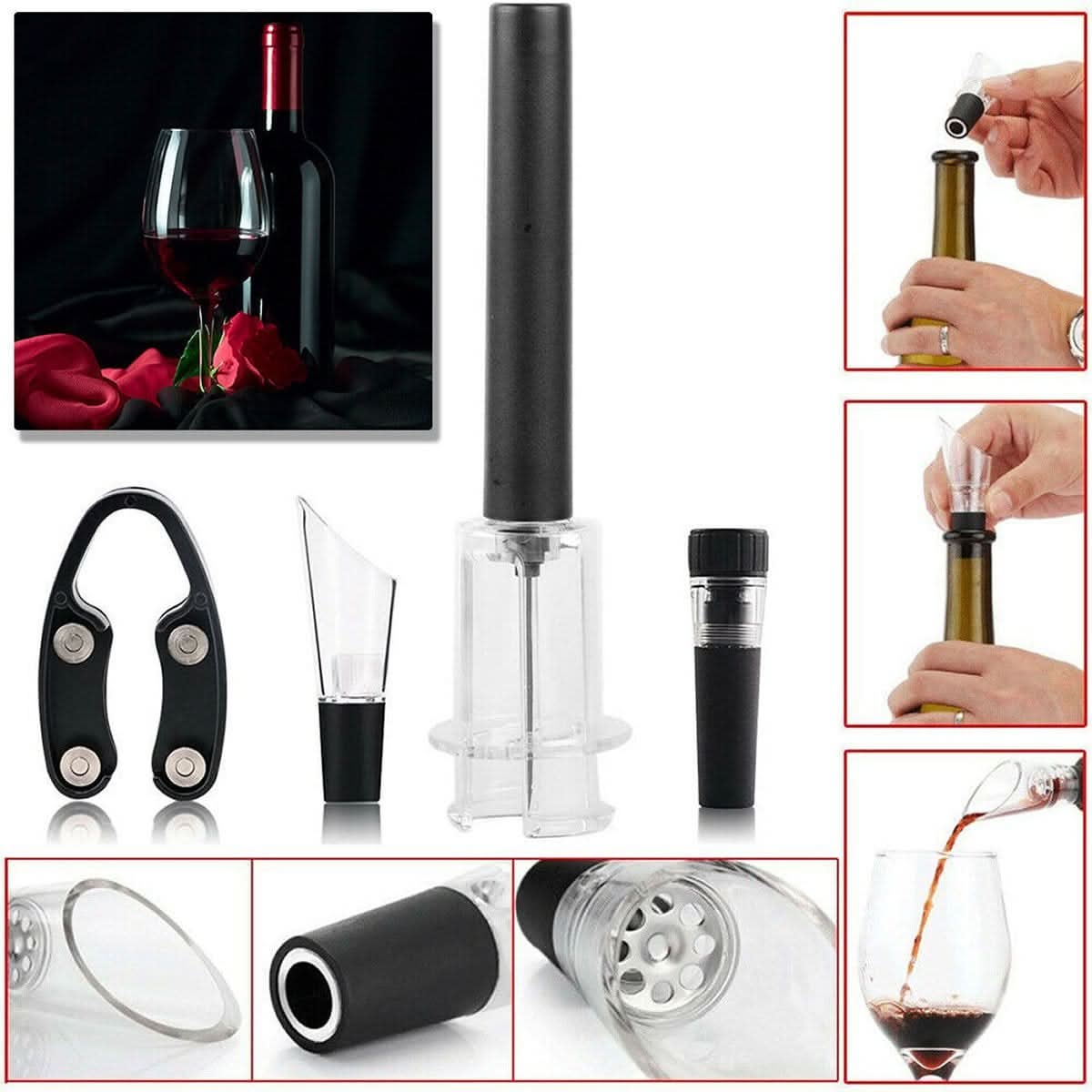 AeroLift 4 - in - 1 Wine Accessory Set - Zhoras333 US