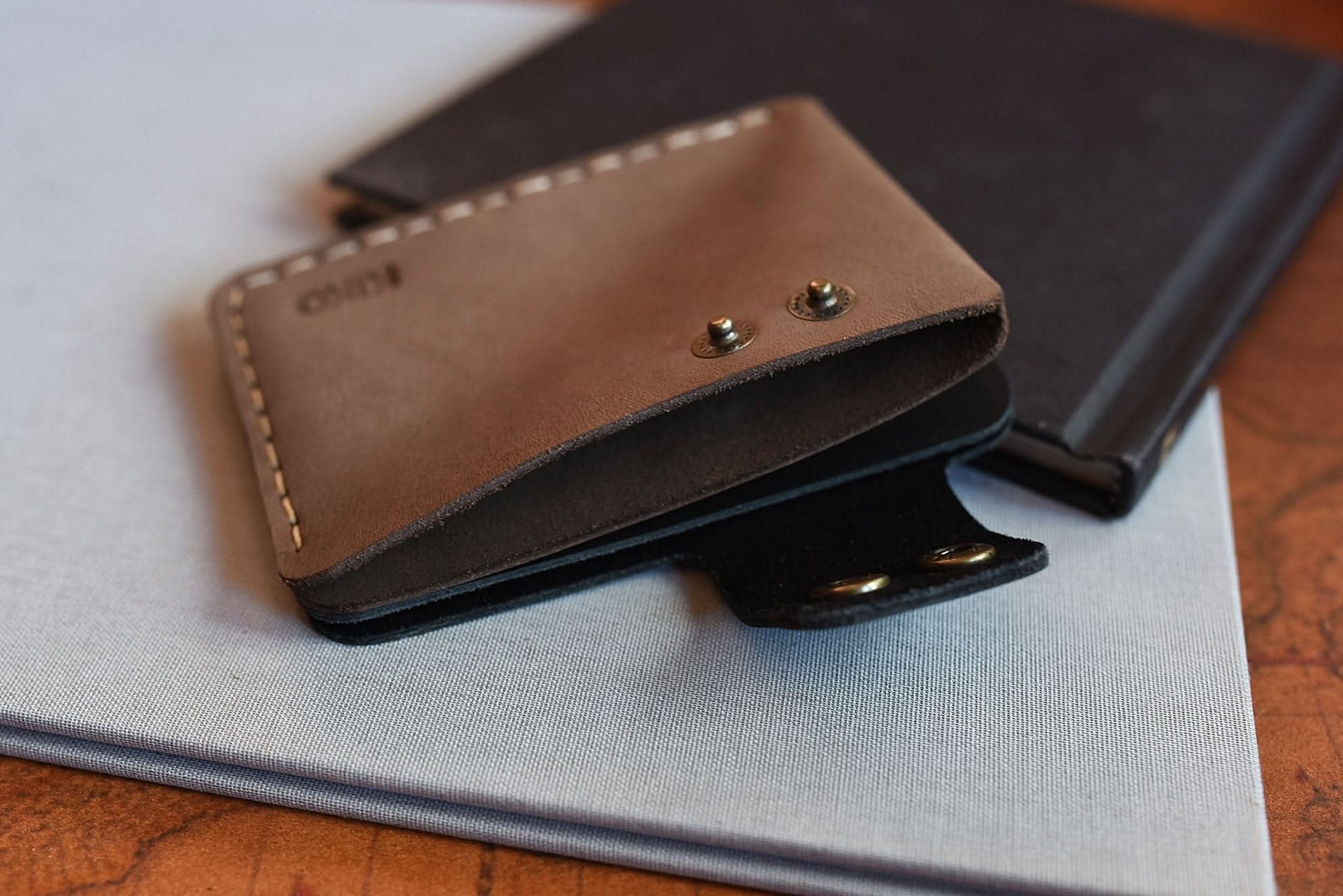 Rustic Leather Card Holder Wallet - Zhoras333 US