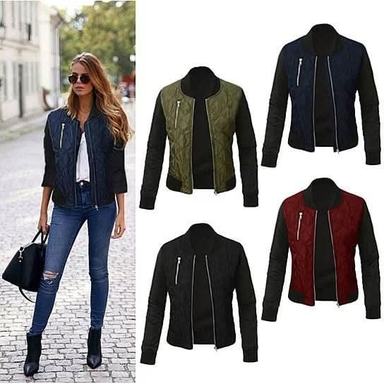 SatinQuilt Chic Bomber Jacket - Zhoras333 US