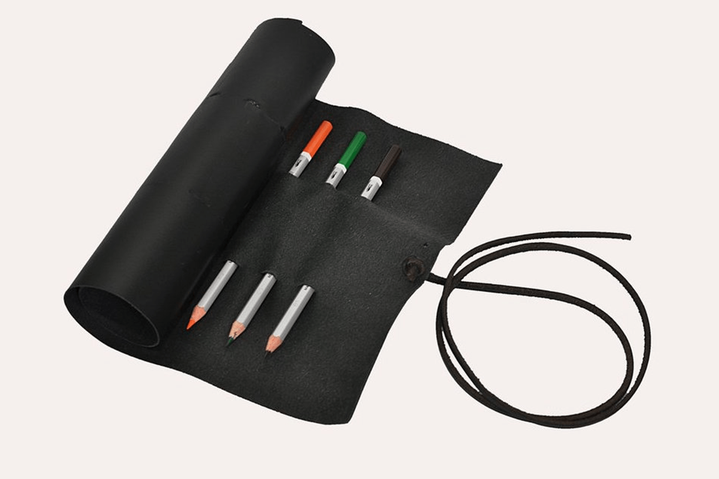 Handcrafted Leather Pencil Roll Organizer - Zhoras333 US