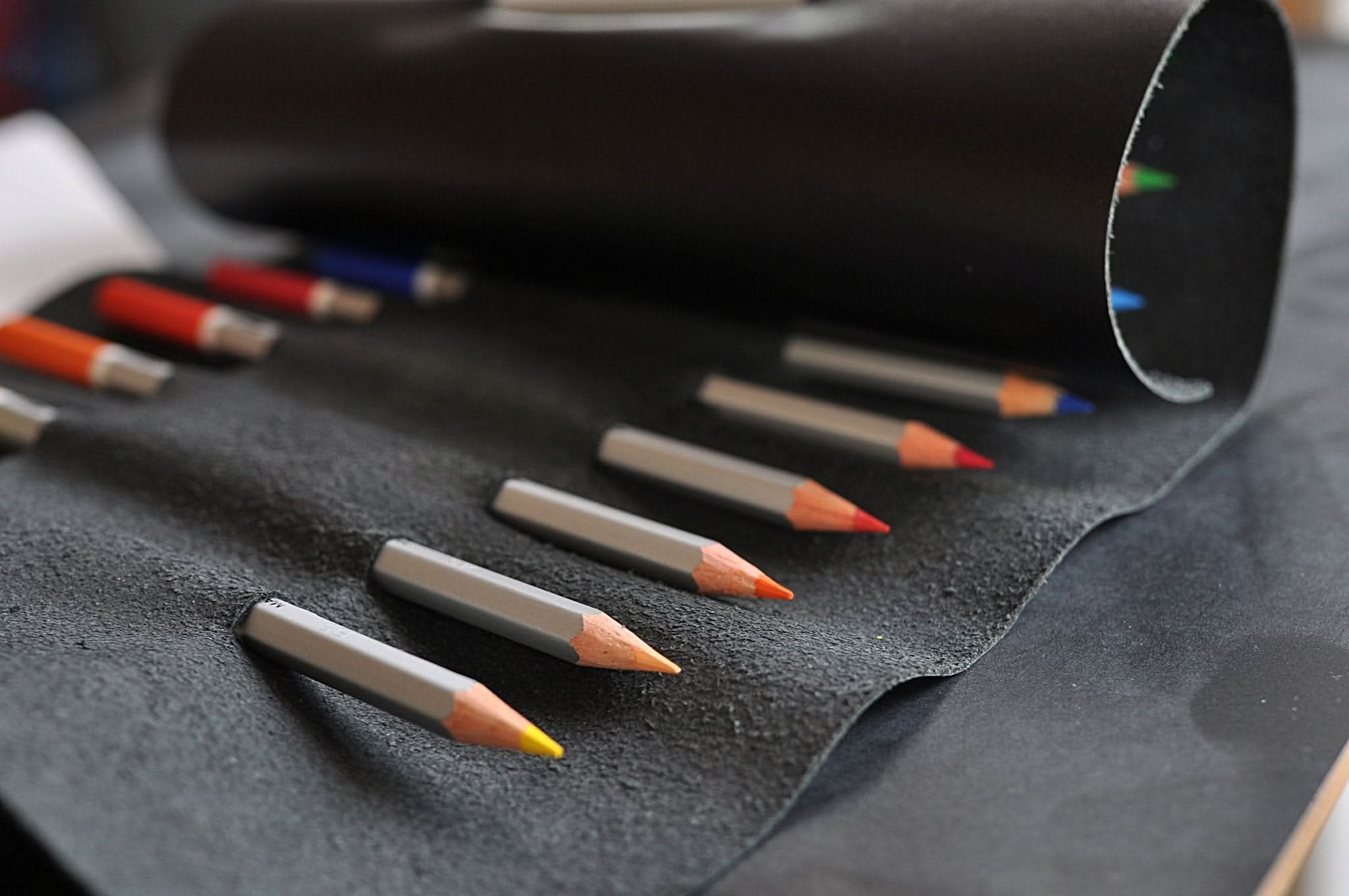 Handcrafted Leather Pencil Roll Organizer - Zhoras333 US