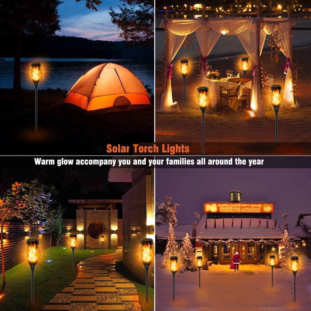 SolarGlow FlickerLite Solar Torch Lights - Zhoras333 US