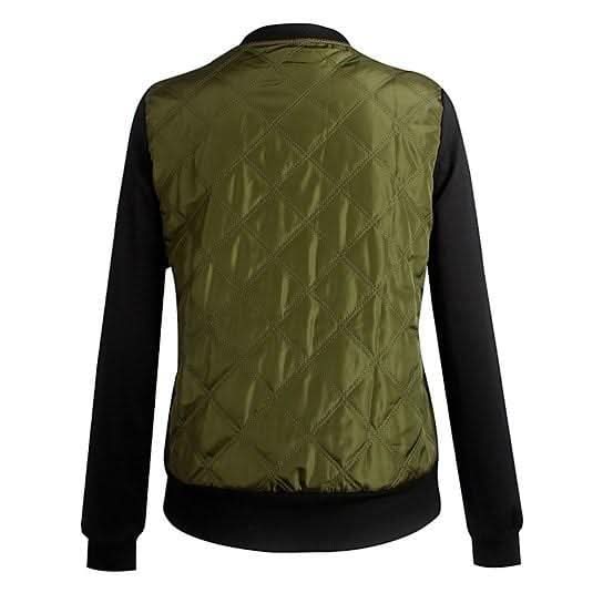 SatinQuilt Chic Bomber Jacket - Zhoras333 US