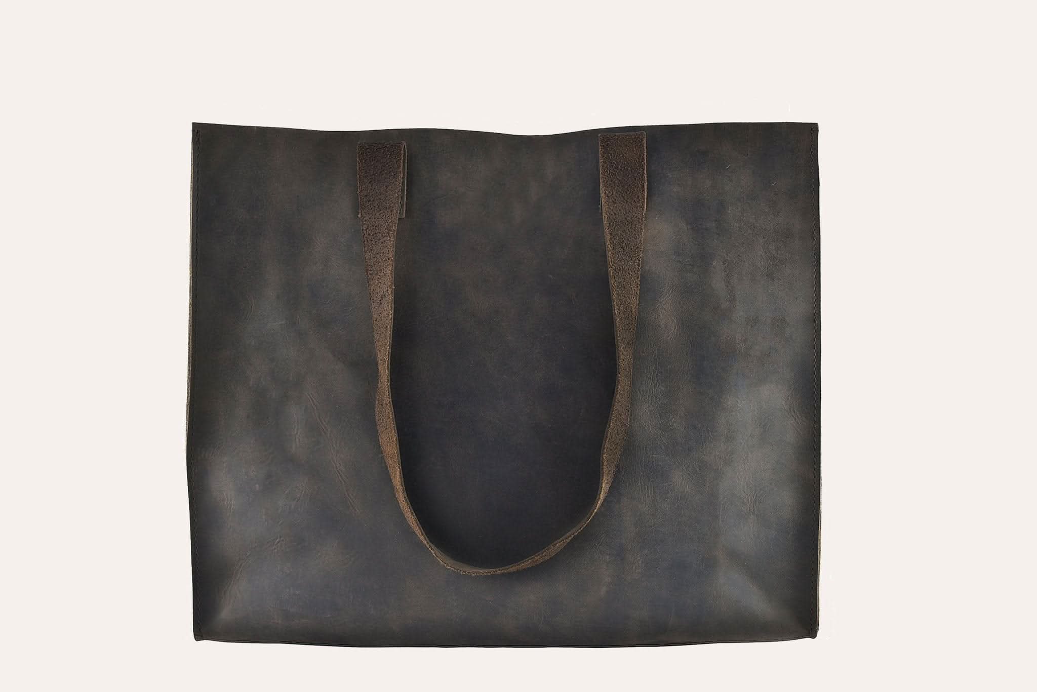 Heritage Raw - Edge Leather Tote - Zhoras333 US