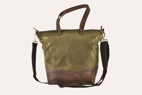 Canvas - Leather City Tote Bag - Zhoras333 US