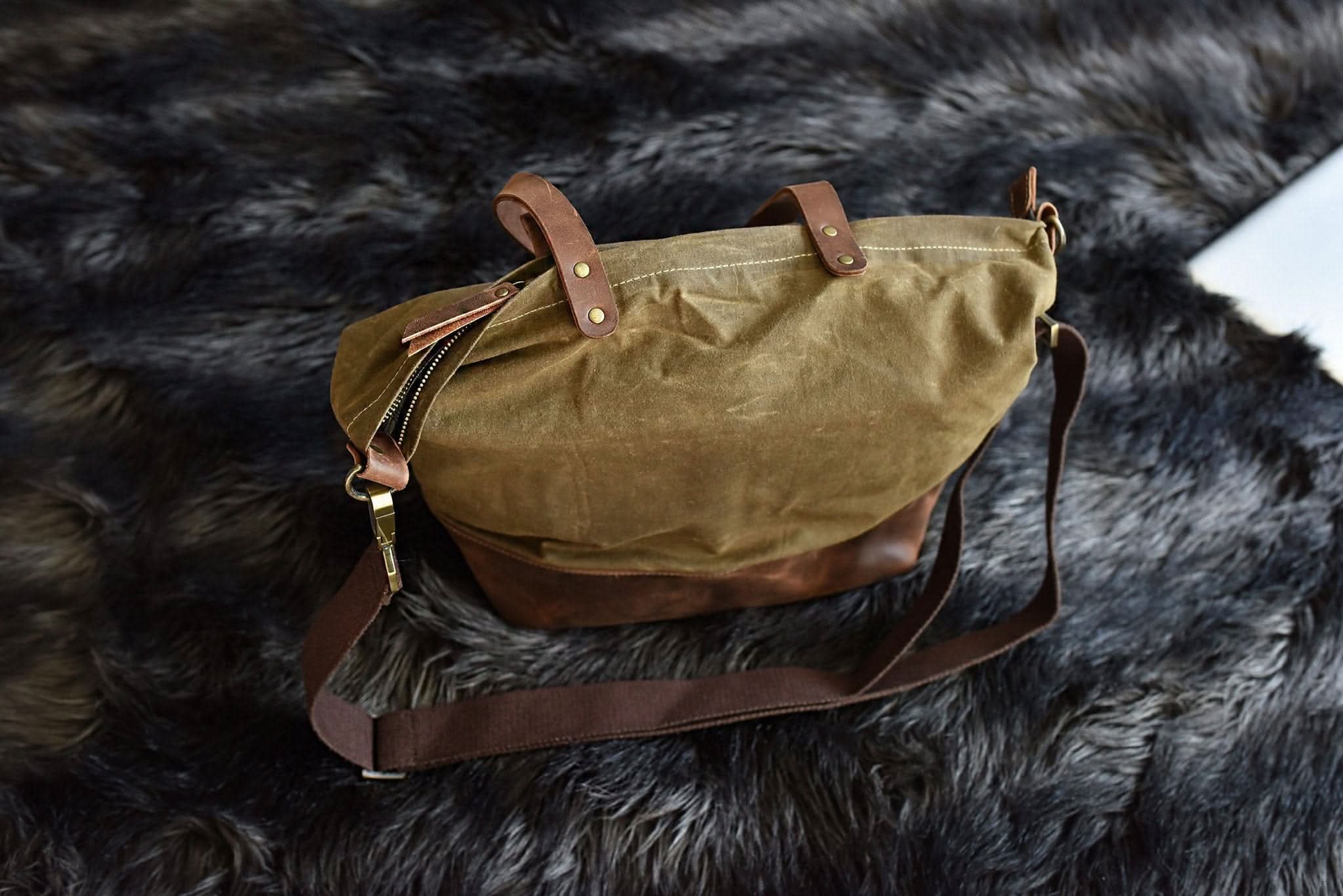 Canvas - Leather City Tote Bag - Zhoras333 US
