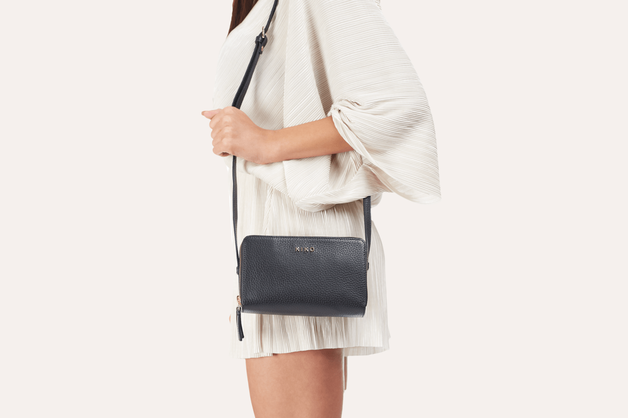 Pebble Double - Zip Crossbody Wallet - Zhoras333 US