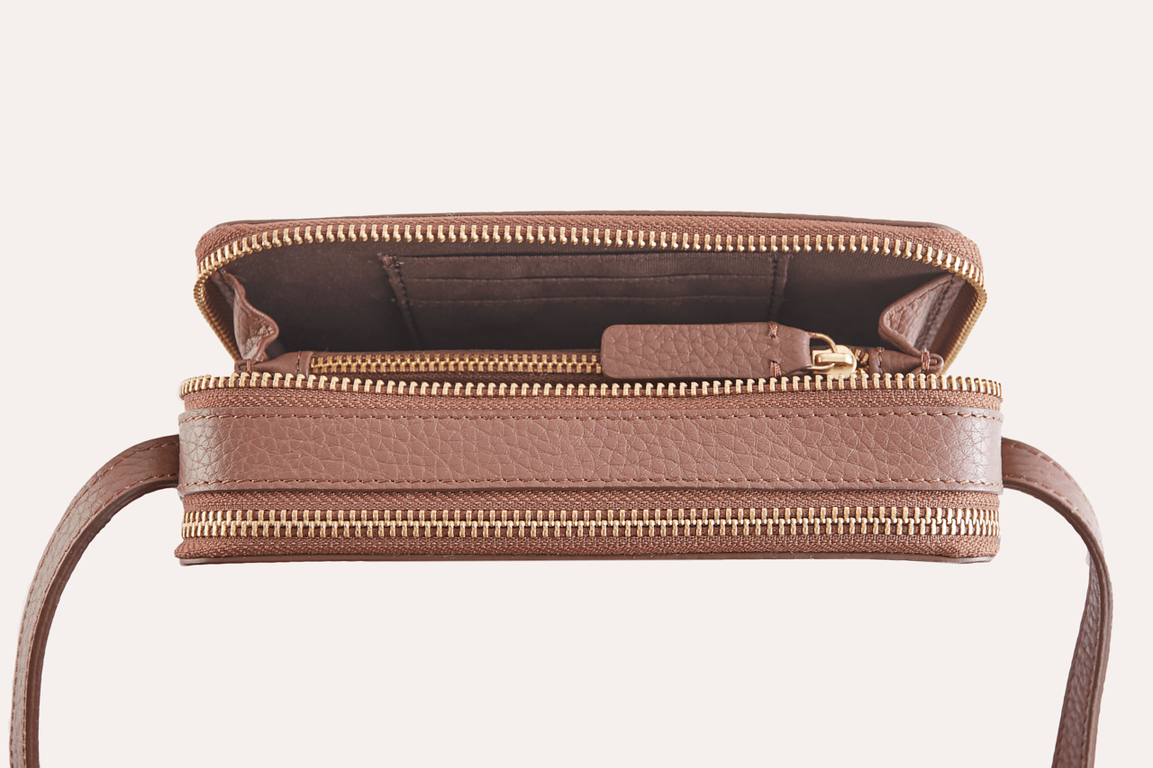 Pebble Double - Zip Crossbody Wallet - Zhoras333 US