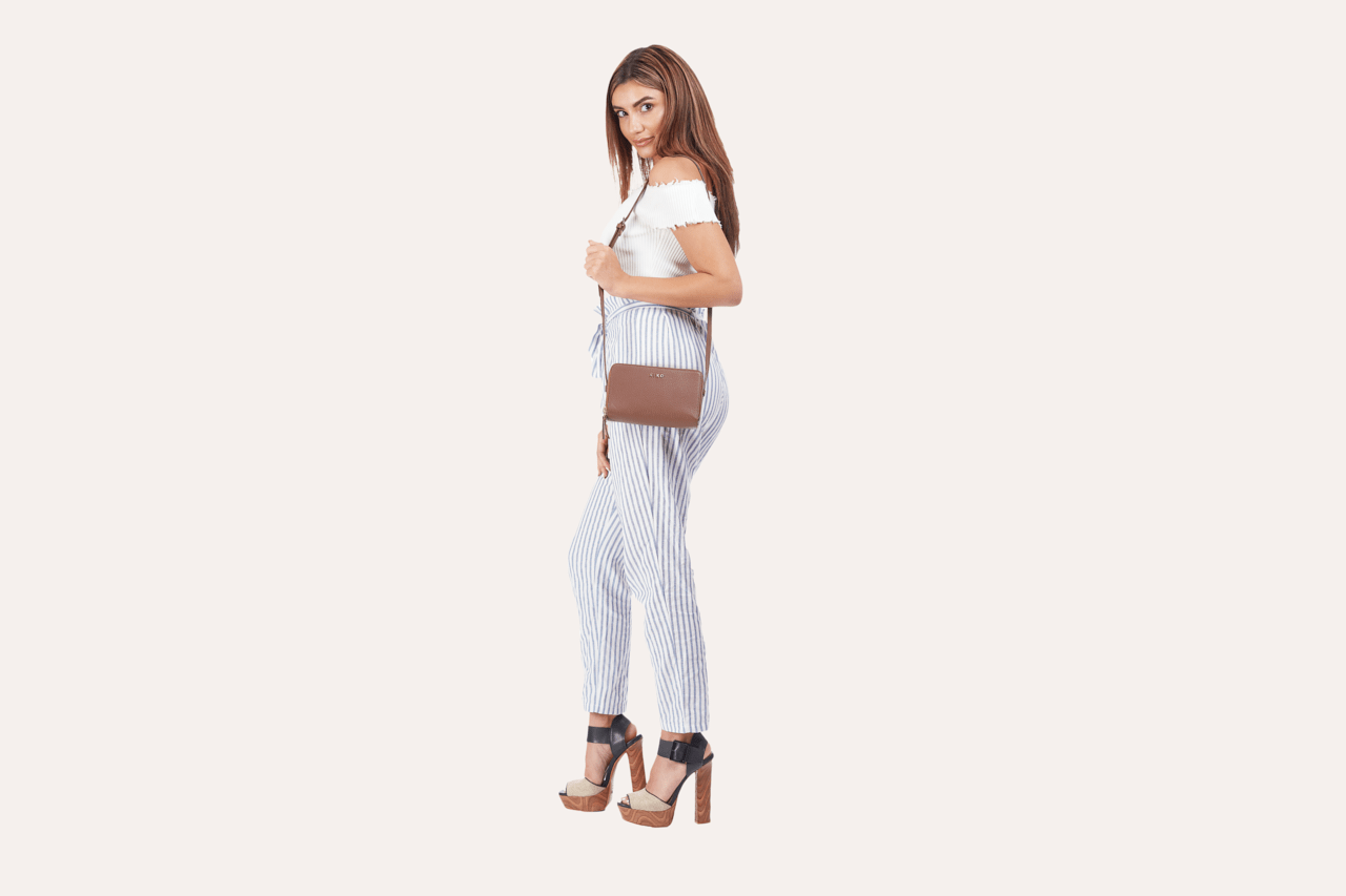 Pebble Double - Zip Crossbody Wallet - Zhoras333 US