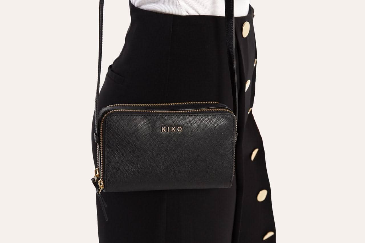 Saffiano Double - Zip Crossbody Wallet - Zhoras333 US