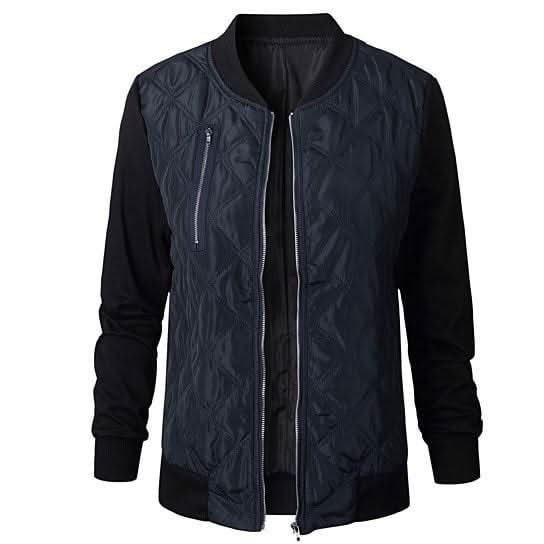 SatinQuilt Chic Bomber Jacket - Zhoras333 US