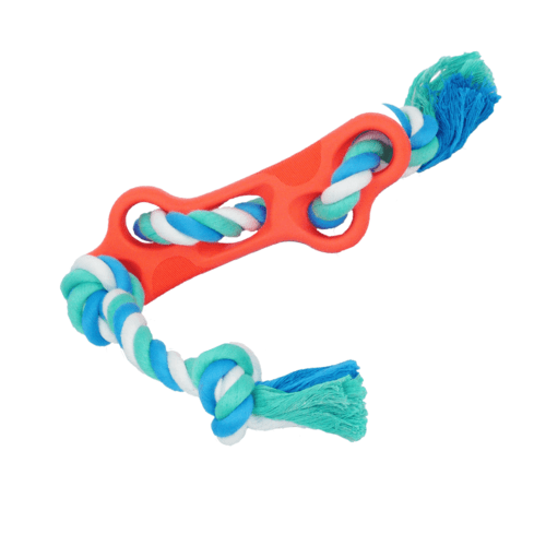 RibbedChew Bone & Rope Dog Toy - Zhoras333 US