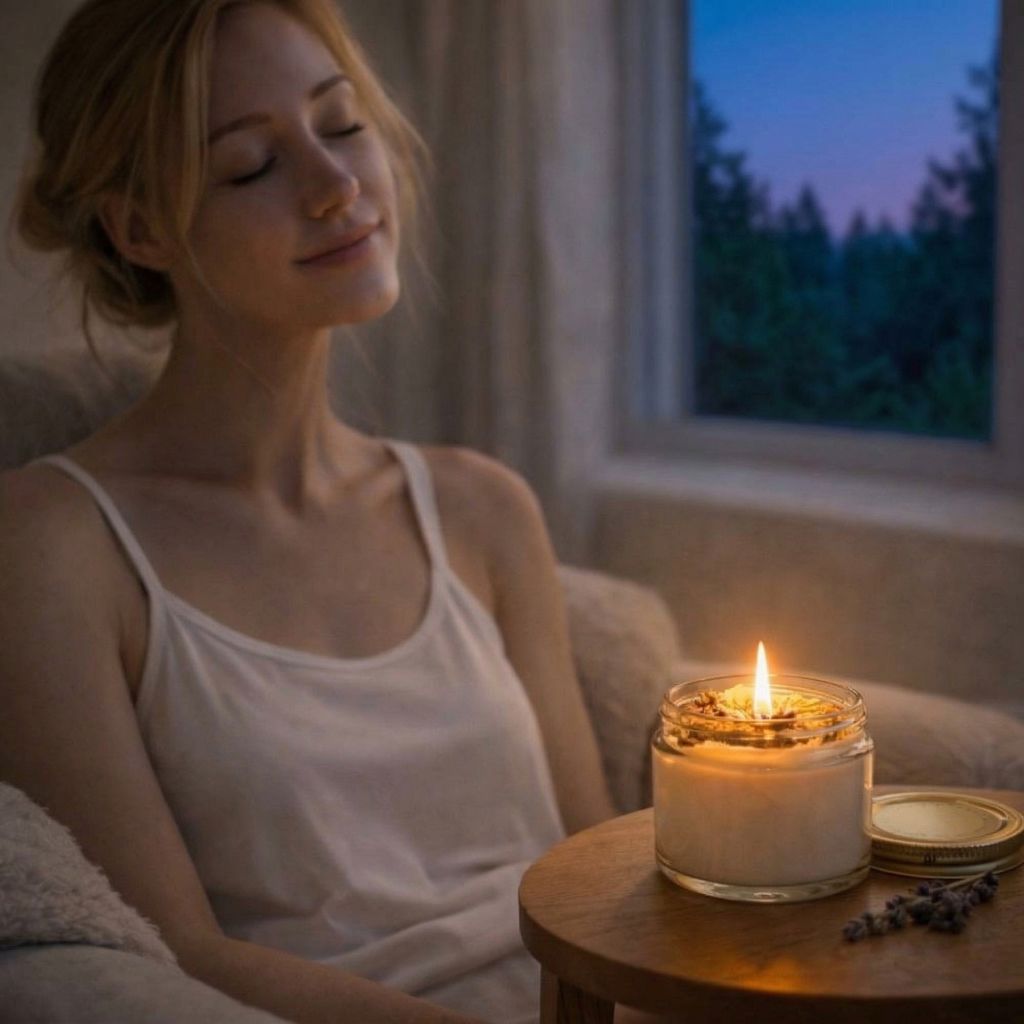 Calm Ritual Candle — Lavender, Chamomile & Quartz - Zhoras333 US