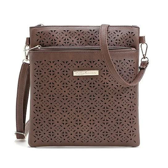 Floral Lace Cutout Square Crossbody - Zhoras333 US