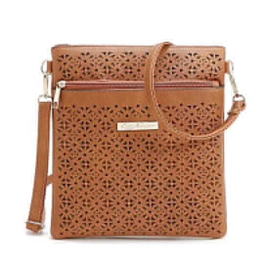 Floral Lace Cutout Square Crossbody - Zhoras333 US