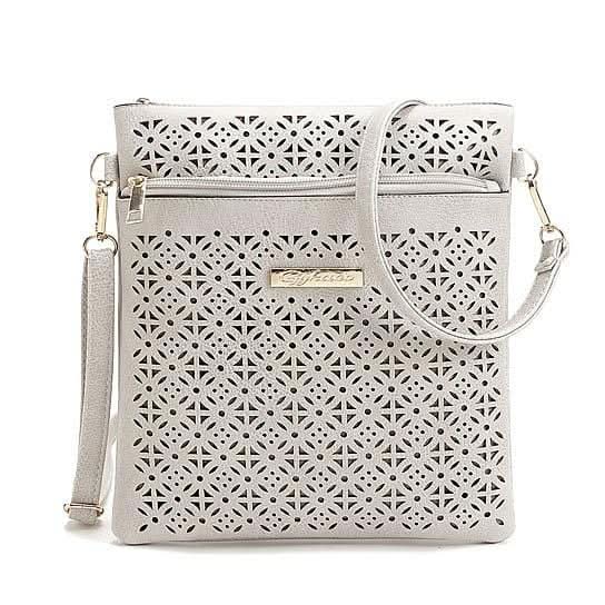 Floral Lace Cutout Square Crossbody - Zhoras333 US