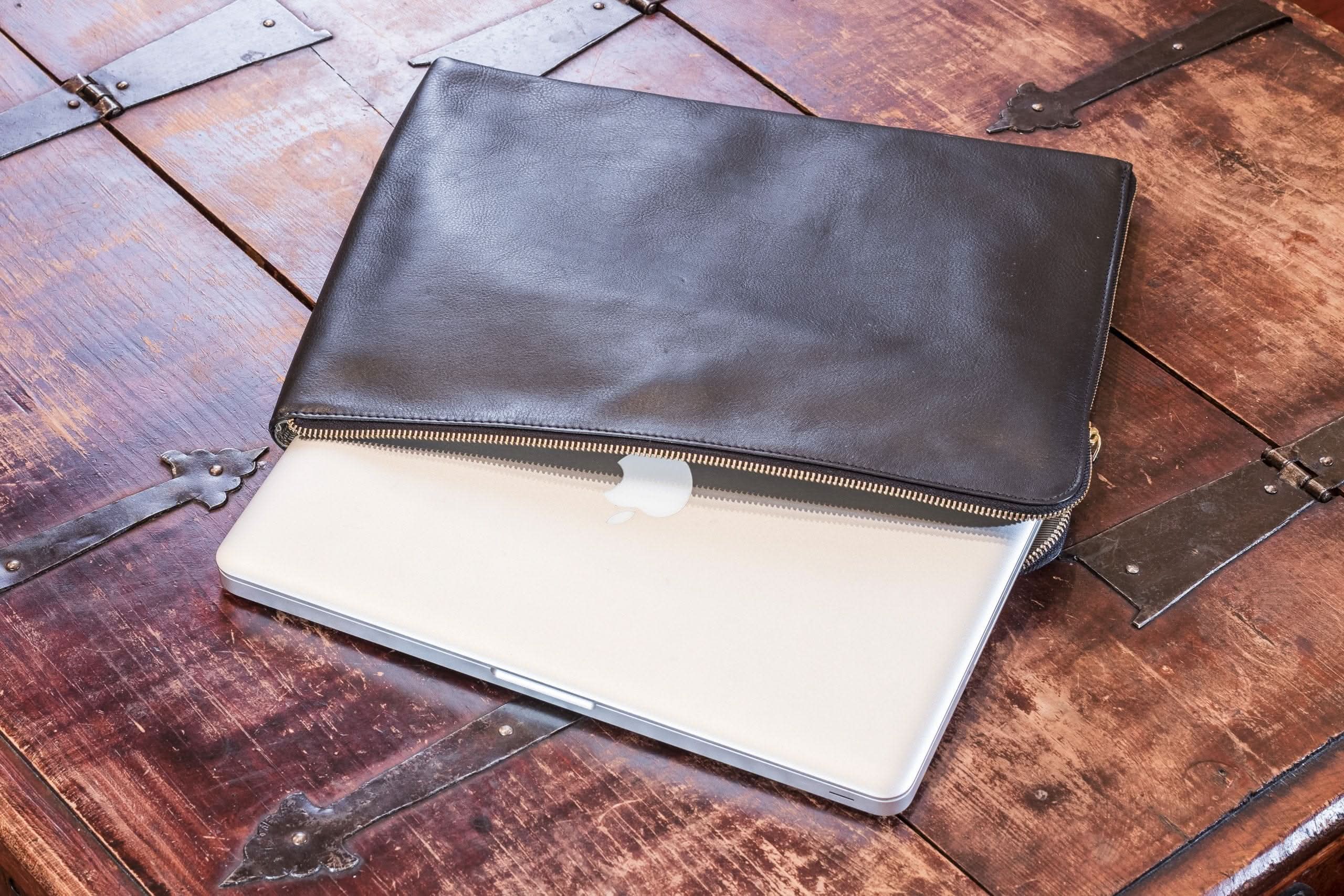 Leather Tech Portfolio with Laptop Sleeve - Zhoras333 US