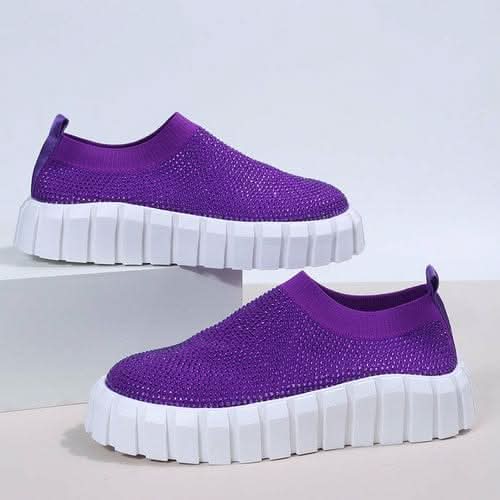 ShineStep Sparkle Mesh Platform Sneakers - Zhoras333 US