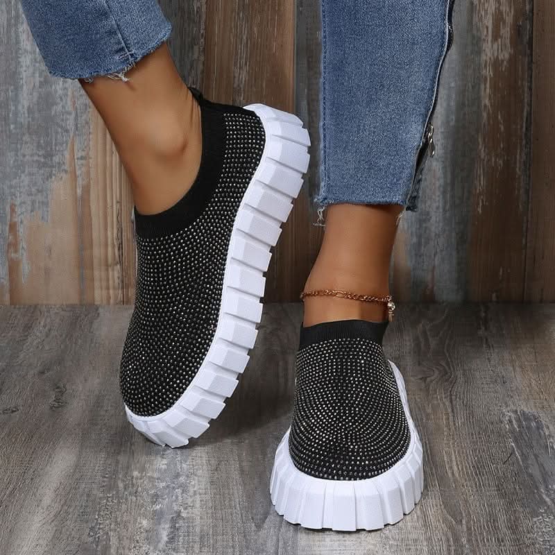 ShineStep Sparkle Mesh Platform Sneakers - Zhoras333 US