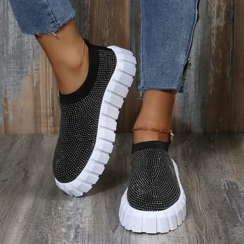 ShineStep Sparkle Mesh Platform Sneakers - Zhoras333 US