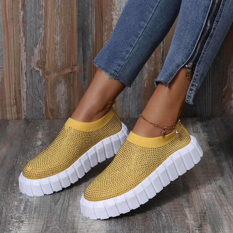 ShineStep Sparkle Mesh Platform Sneakers - Zhoras333 US
