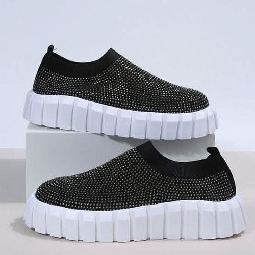 ShineStep Sparkle Mesh Platform Sneakers - Zhoras333 US
