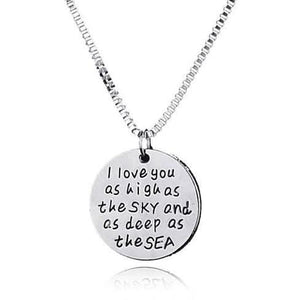 SkyDeep Love Engraved Pendant - Zhoras333 US