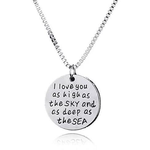 SkyDeep Love Engraved Pendant - Zhoras333 US