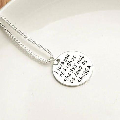 SkyDeep Love Engraved Pendant - Zhoras333 US