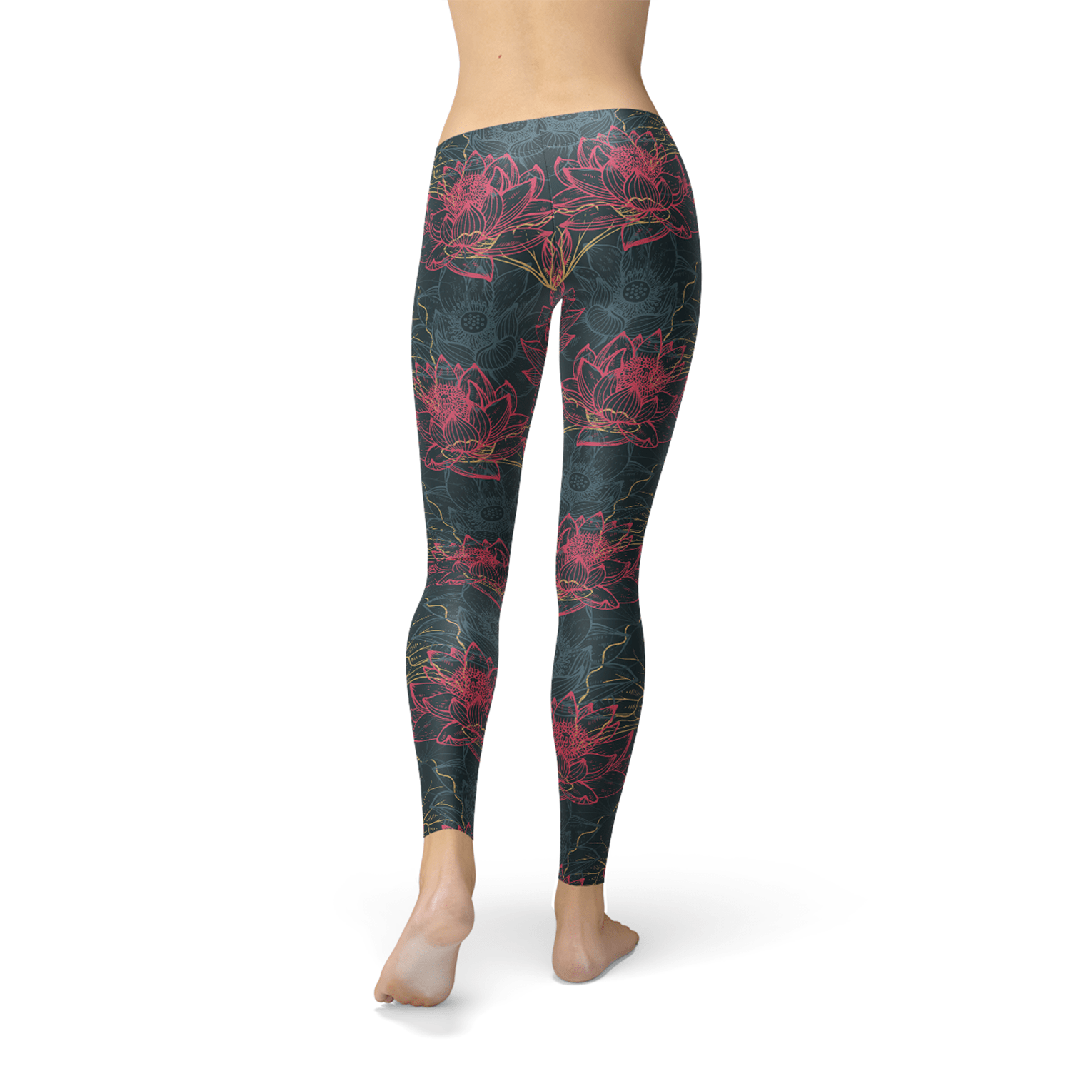 Midnight Bloom Lotus Flow Leggings - Zhoras333 US