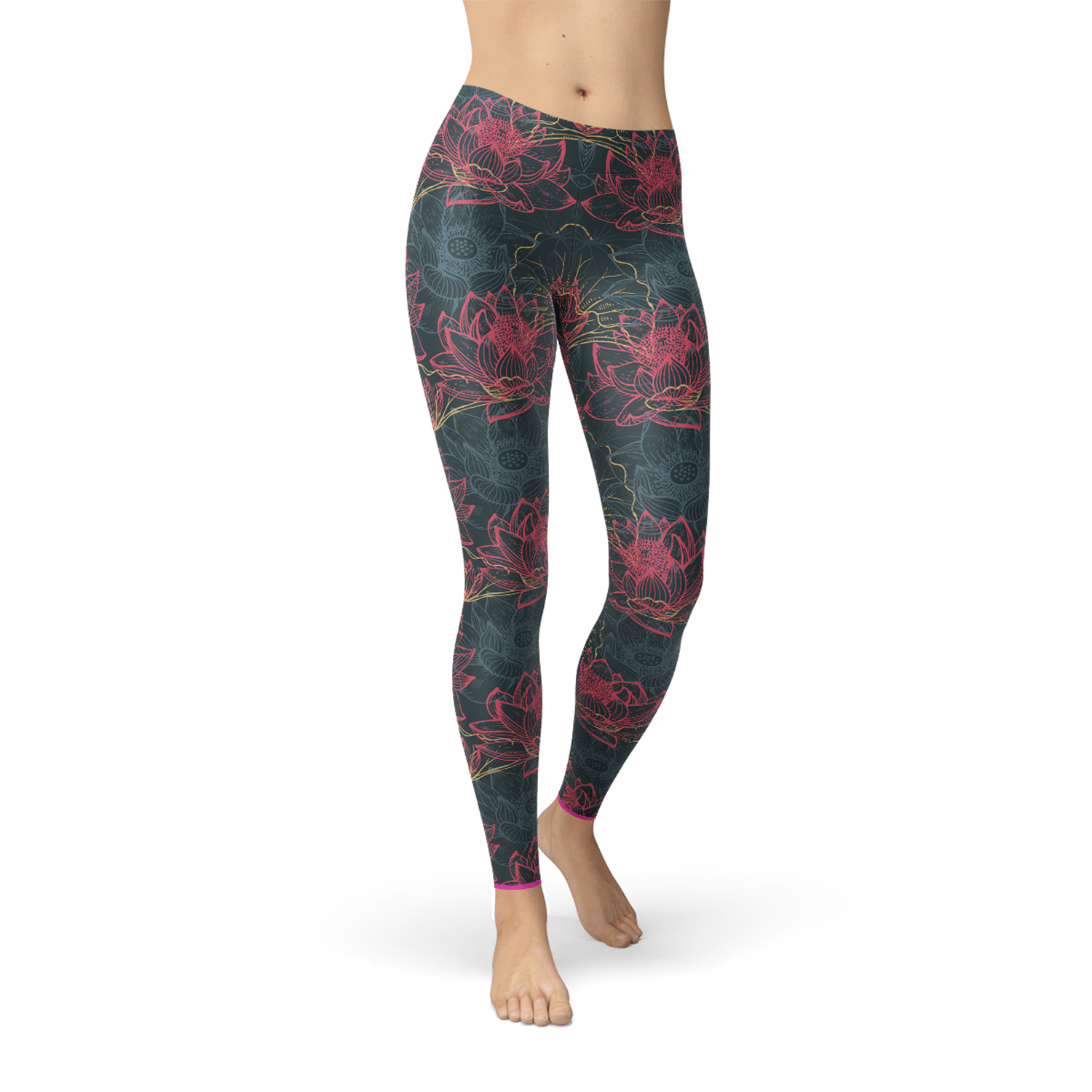 Midnight Bloom Lotus Flow Leggings - Zhoras333 US
