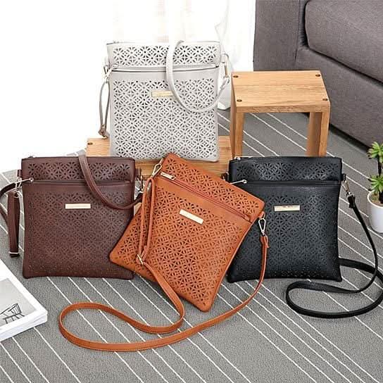 Floral Lace Cutout Square Crossbody - Zhoras333 US
