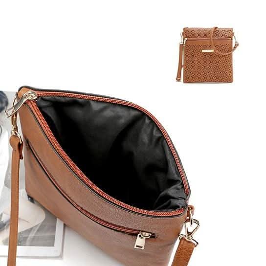 Floral Lace Cutout Square Crossbody - Zhoras333 US