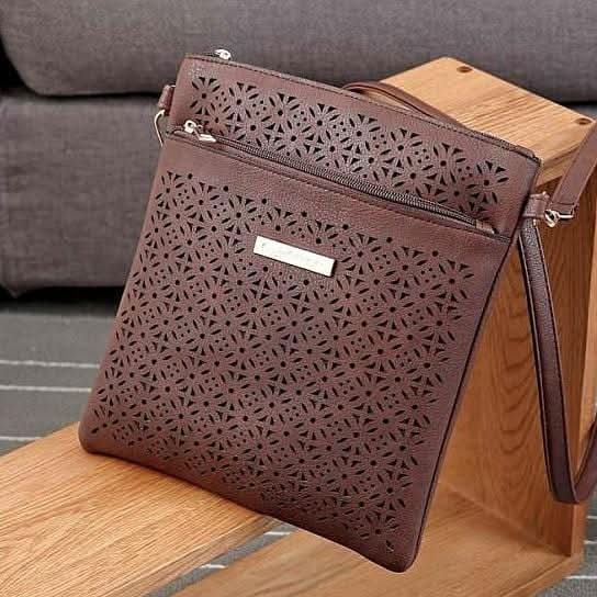Floral Lace Cutout Square Crossbody - Zhoras333 US