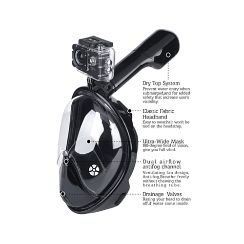 AquaVision Full - Face Snorkel Mask - Zhoras333 US