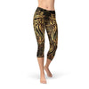 Golden Wisdom Glide Owl Print Capris - Zhoras333 US