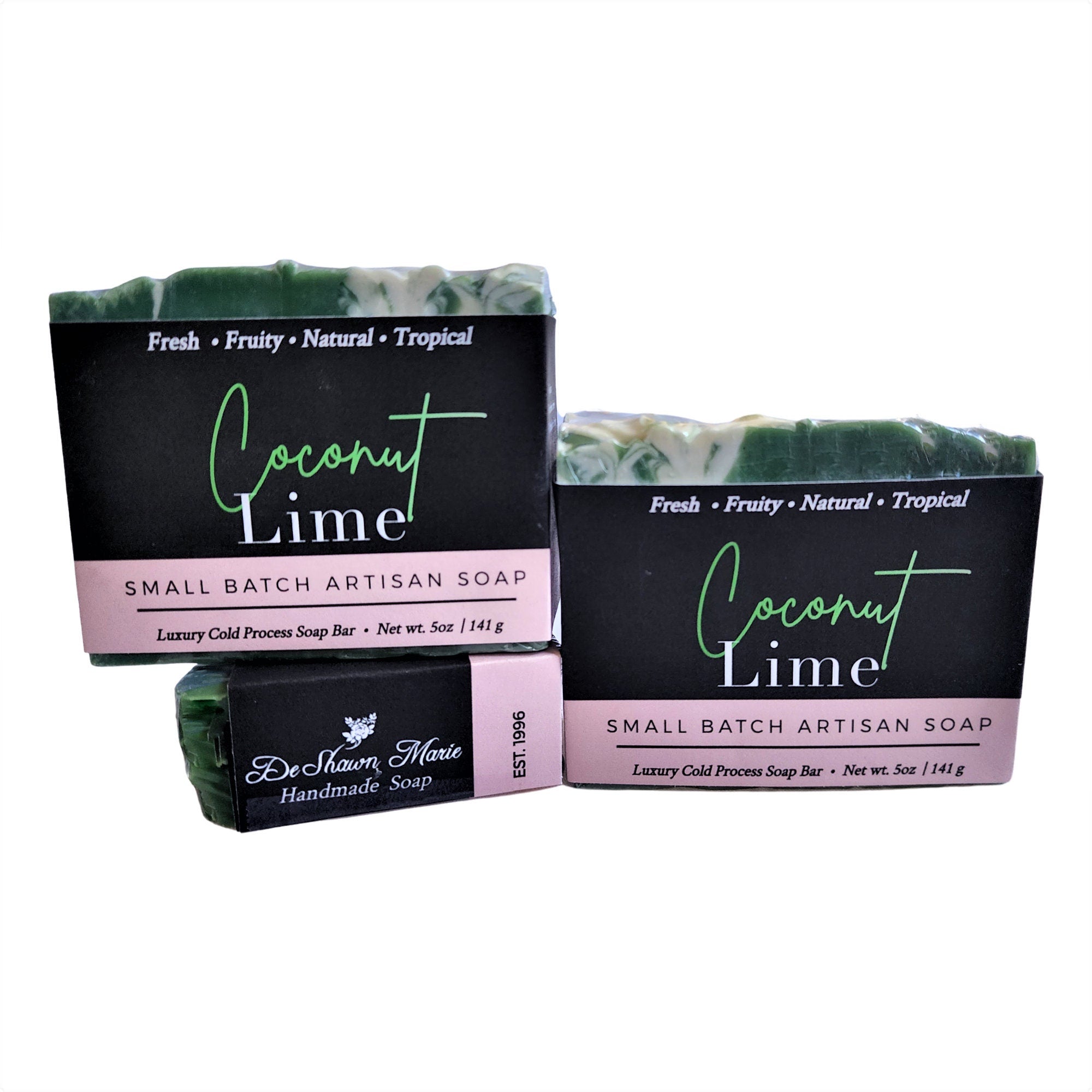 Coconut Lime Cold Process Soap Bar — Creamy Lather & Fresh Tropical Scent - Zhoras333 US