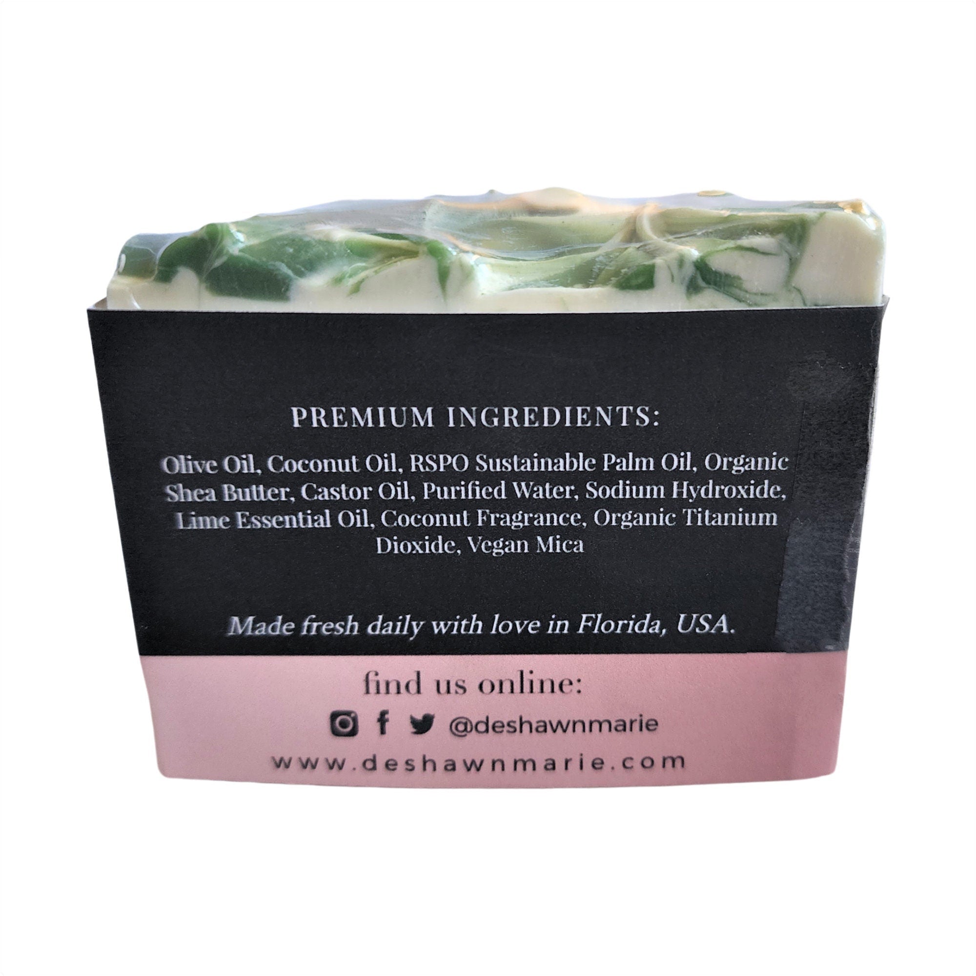 Coconut Lime Cold Process Soap Bar — Creamy Lather & Fresh Tropical Scent - Zhoras333 US