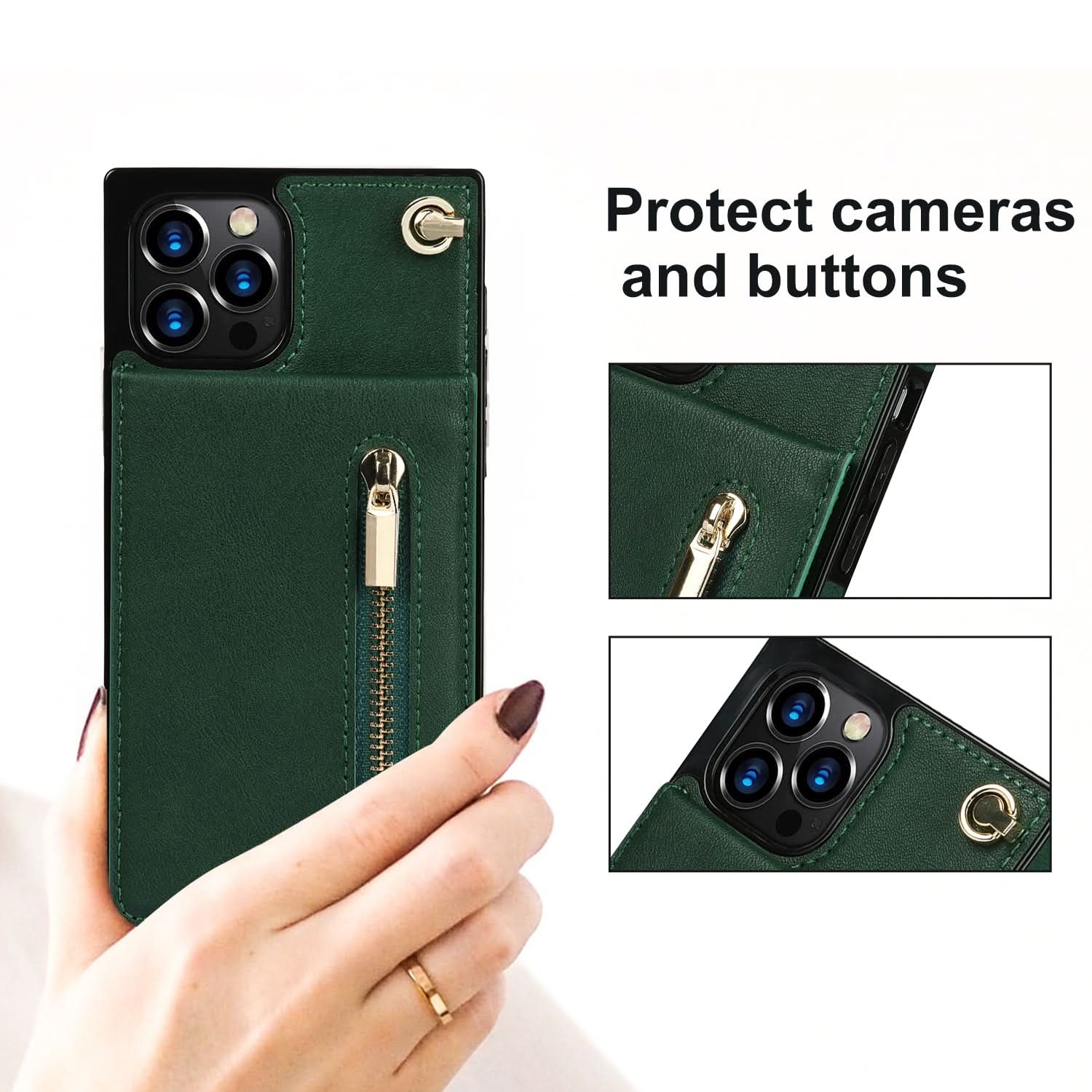 Slim Zipper Wallet Case iPhone Crossbody - Zhoras333 US