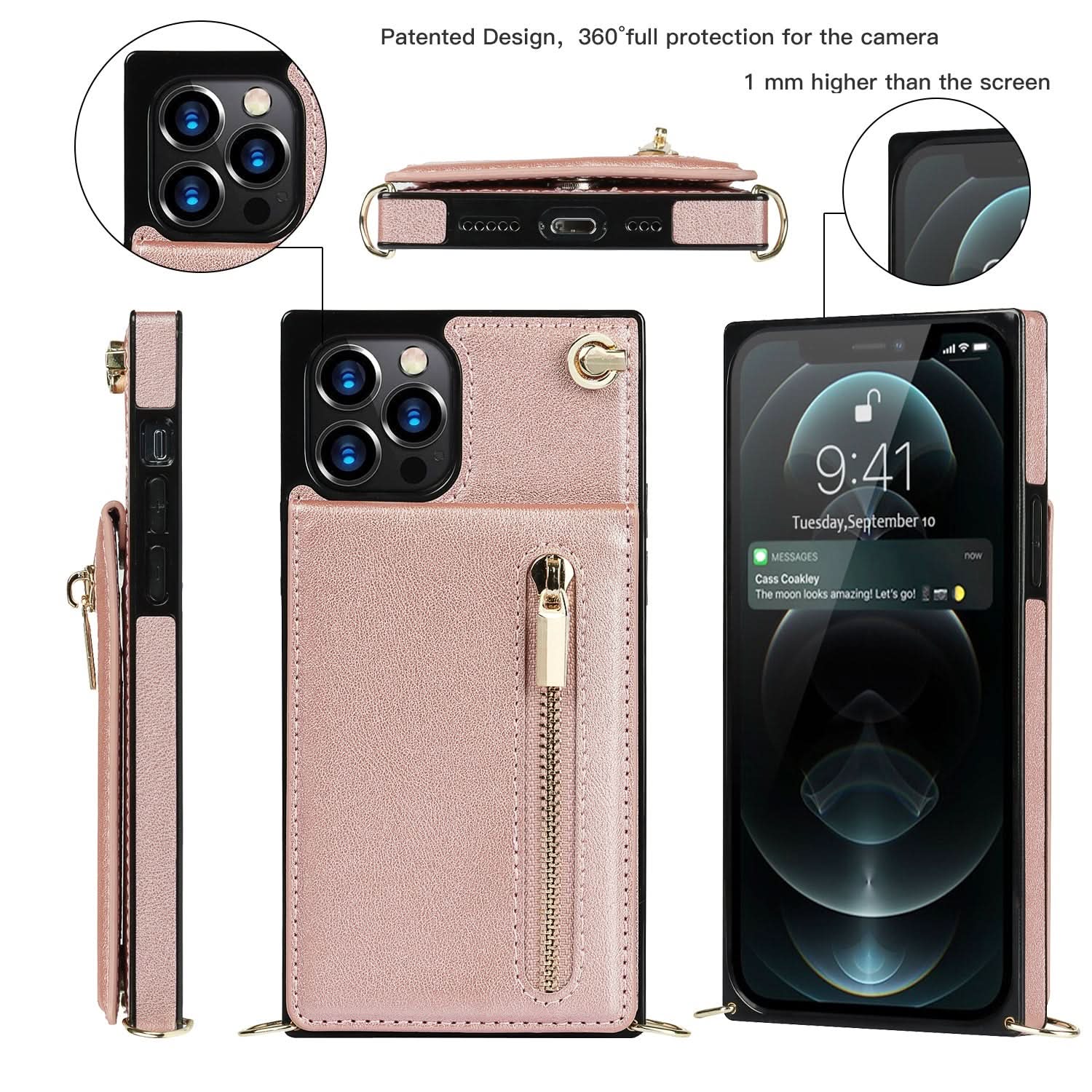 Slim Zipper Wallet Case iPhone Crossbody - Zhoras333 US